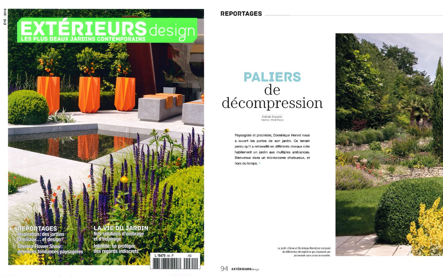 ADH PAYSAGES article de presse exterieur design ete 2018