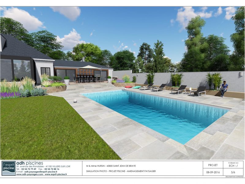 ADH Paysage, projet de piscine et aménagement paysager