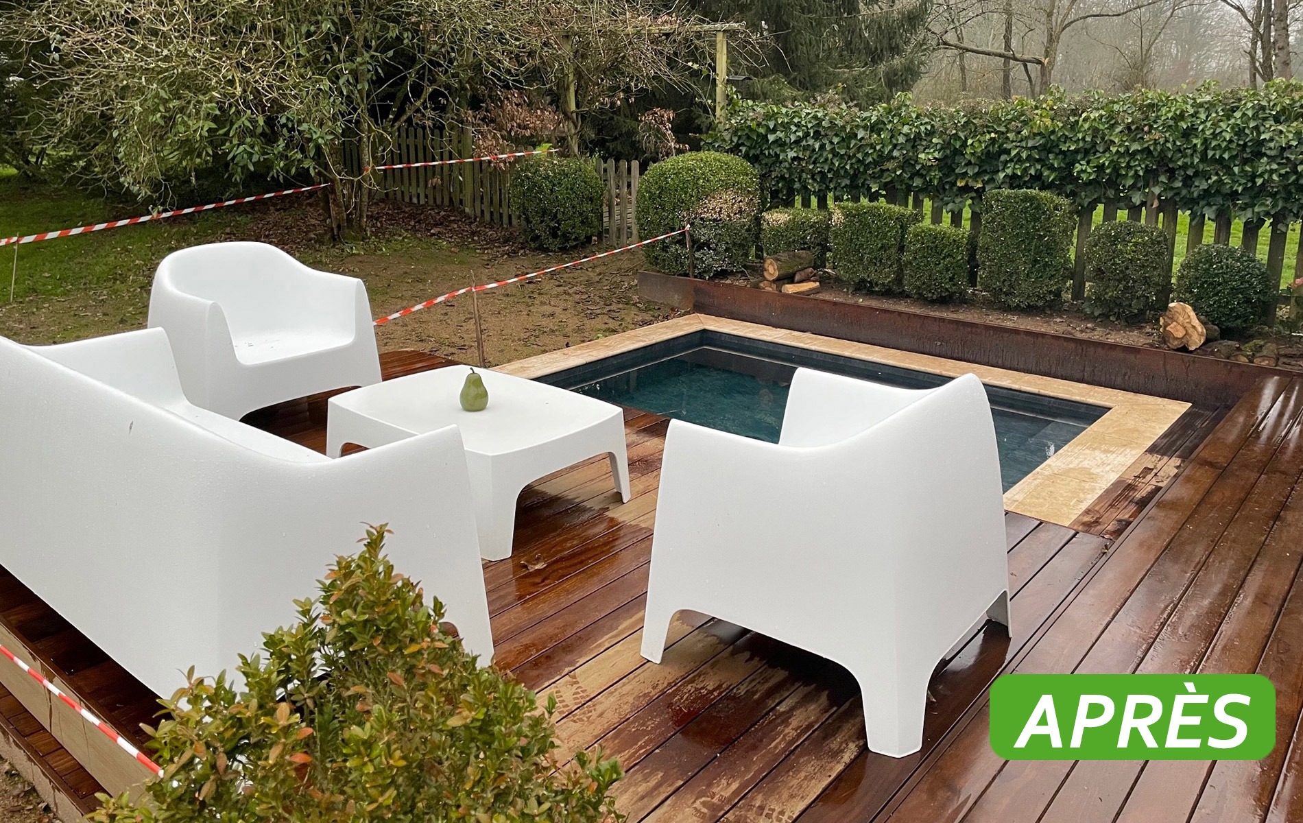 Piscine avec terrasse mobile - Photo après