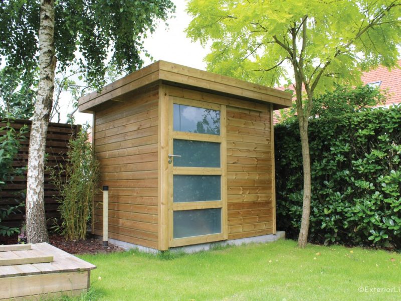 Abris de jardin toit plat en bois VINTAGE