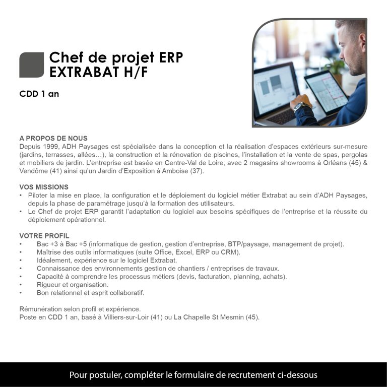 CHEF DE PROJET ERP